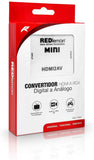 Redlemon Adaptador y Convertidor HDMI a RCA 1080P Digital a Análogo para Audio y Video. Compatible con Consolas de Videojuegos PS4 Xbox DVD Blue Ray TV Box PC y Sistemas de Televisión de Paga