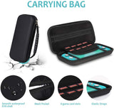 GeeRic Kit de Accesorios Compatible para Nintendo Switch Lite 4 en 1 con Funda Compatible para Switch Lite, Carcasa Transparente, 2 Protector de Pantalla, 4 Joy-con Pulgar Grips, Paño de Limpieza