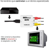 Redlemon Adaptador y Convertidor HDMI a RCA 1080P Digital a Análogo para Audio y Video. Compatible con Consolas de Videojuegos PS4 Xbox DVD Blue Ray TV Box PC y Sistemas de Televisión de Paga