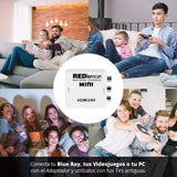 Redlemon Adaptador y Convertidor HDMI a RCA 1080P Digital a Análogo para Audio y Video. Compatible con Consolas de Videojuegos PS4 Xbox DVD Blue Ray TV Box PC y Sistemas de Televisión de Paga