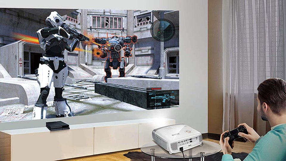 BenQ Proyector 1080p para Casa y Videojuegos (W1210ST), Full HD, Bocinas Integradas 10Wx2, Bajo Input Lag para fluidez en el juego, DLP, 1920x1080, 2200 Lúmenes, Alto Contraste 15000:1, Superior Tiro Corto, 3D, HDMI